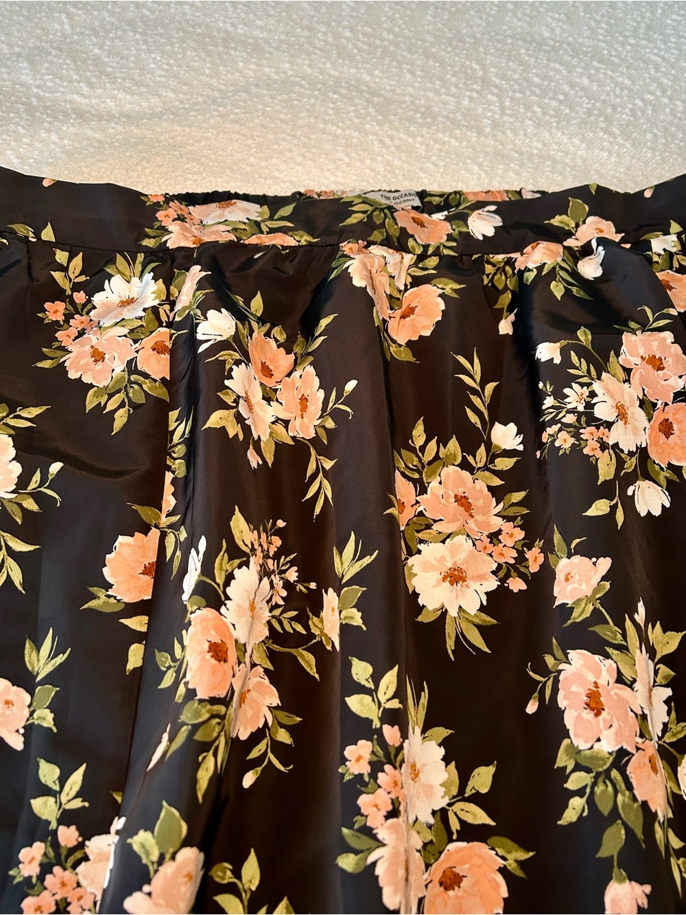 Old Navy The Occasion Floral Taffeta Midi Skirt - High Waist - Pockets - Picture 5 of 6